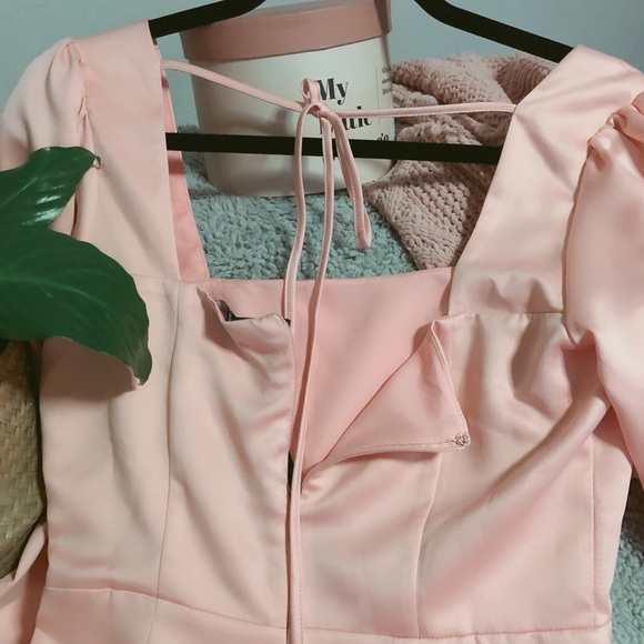 NEW! Forever 21 Flounce Satin Mini Dress - Picture 4 of 8